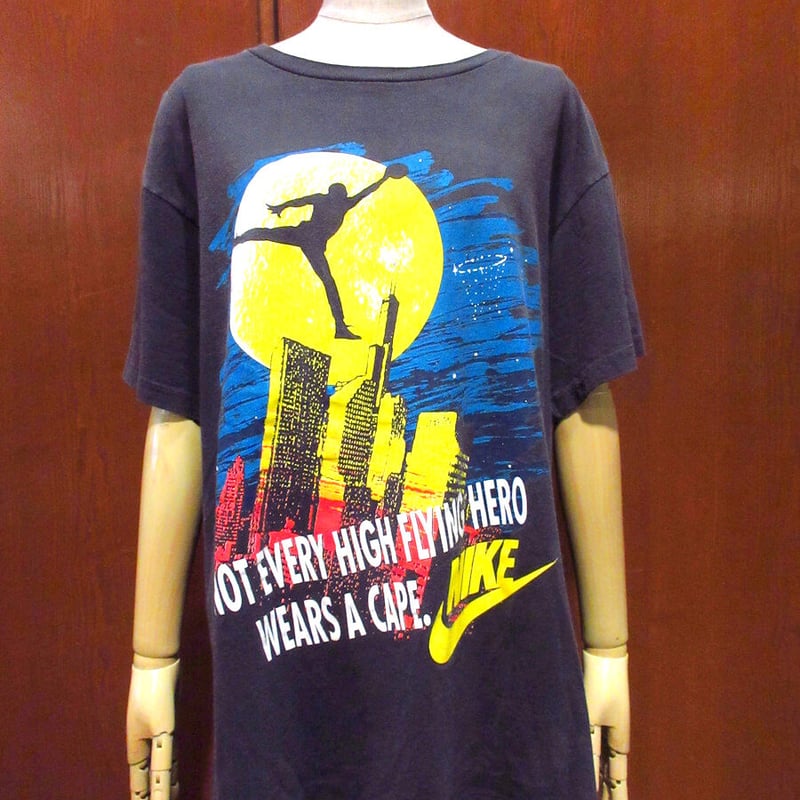 ビンテージ90's○NIKE AIR JORDANコットンプリントTシャツ黒size L○23...