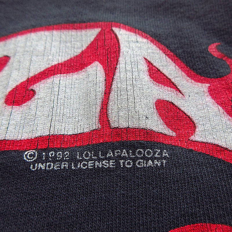 ビンテージ90's○LOLLAPALOOZAフェスティバル1992年Tシャツ黒size L○2