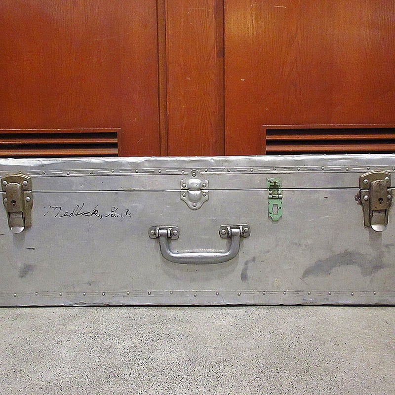 ビンテージ40's○ミリタリーメタルトランクケース○230817i8-bag ビンテージ40's○ミリタリーメタルトランクケース○230817i8-bag