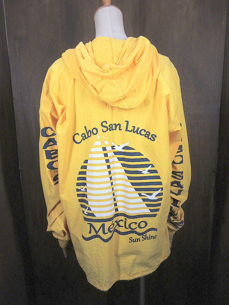 ビンテージ90's○Cabo San Lucas Mexicoジップパーカー黃色size