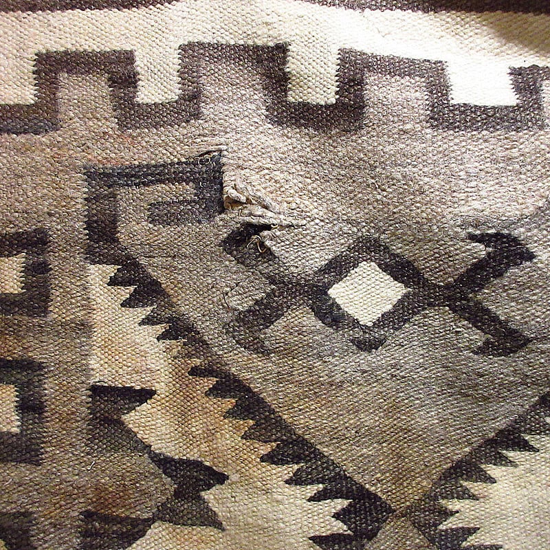 20s30s ヴィンテージ ナバホラグ アンティーク NAVAJO 1920〜30's ビンテージ ナバホラグ 105cm×66cm