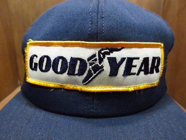 ビンテージ70's○Swingster GOOD YEARスナップバックキャップ紺○21030