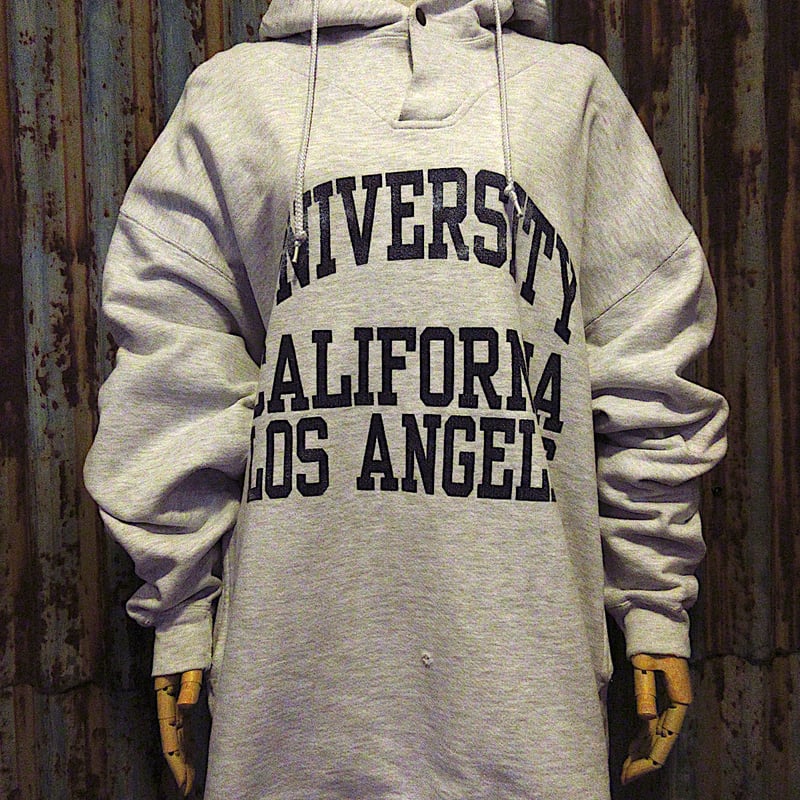 ビンテージ90's○RUSSELL UCLAプリント入りスウェットパーカ グレー