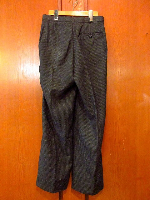 80s 90s Yves saint laurent サマーウールスラックス ビンテージ80's90's○YVES SAINT LAURENT ストライプウール