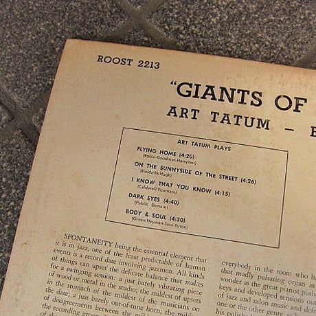 THE ART TATUM/ERROLL GARNER●GIATNS OF THE PIANO ROOST LP 2213●200802t4-rcd-12-jzレコードUS盤米LPジャズ70's