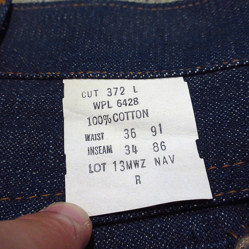 【デッドストック】Wranger 13mwz デニム　34×34 TALON デッドストック】Wranger 13mwz デニム 34×34 TALON - メルカリ