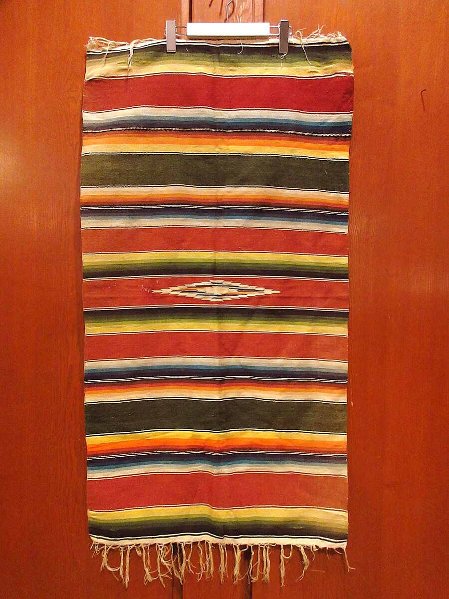 メキシカンラグ・ビンテージ ビンテージ40's50's○メキシカンラグsize約112cm×約59.5cm○220904k
