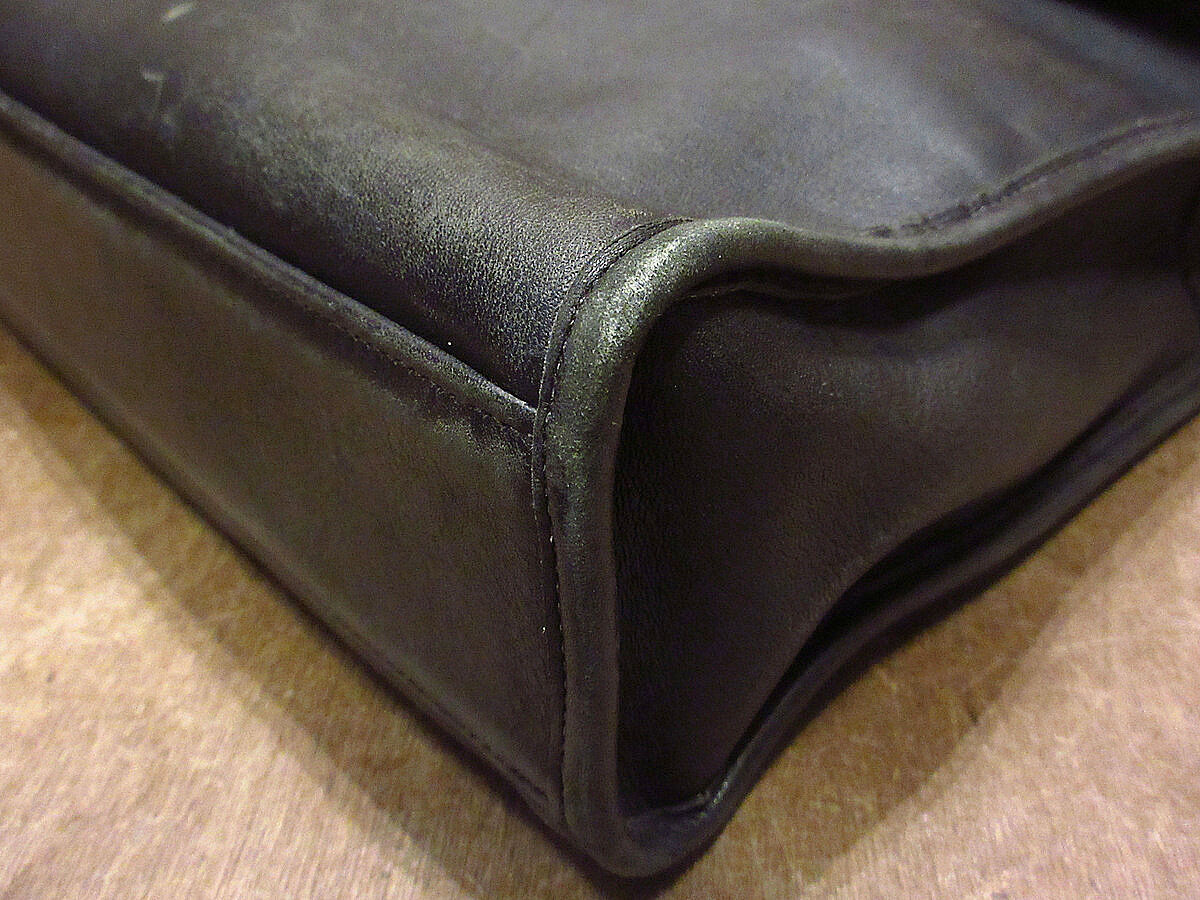 ビンテージ○オールドコーチ2WAYレザーブリーフケース黒○220705i8-bag