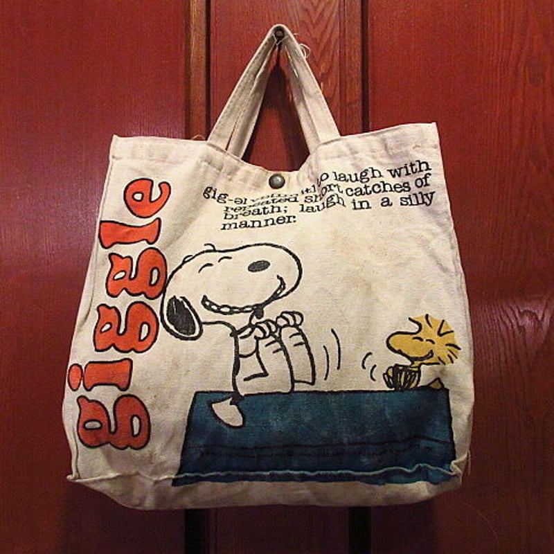 ビンテージ70's○ピーナッツキャンバストートバッグ○201126f2-bag-tt