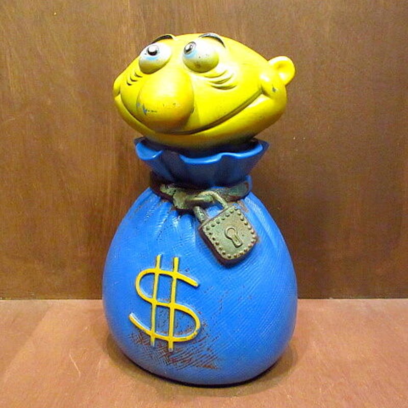 ビンテージ70's○Mr. Money Bag コインバンク○200923n8-obj