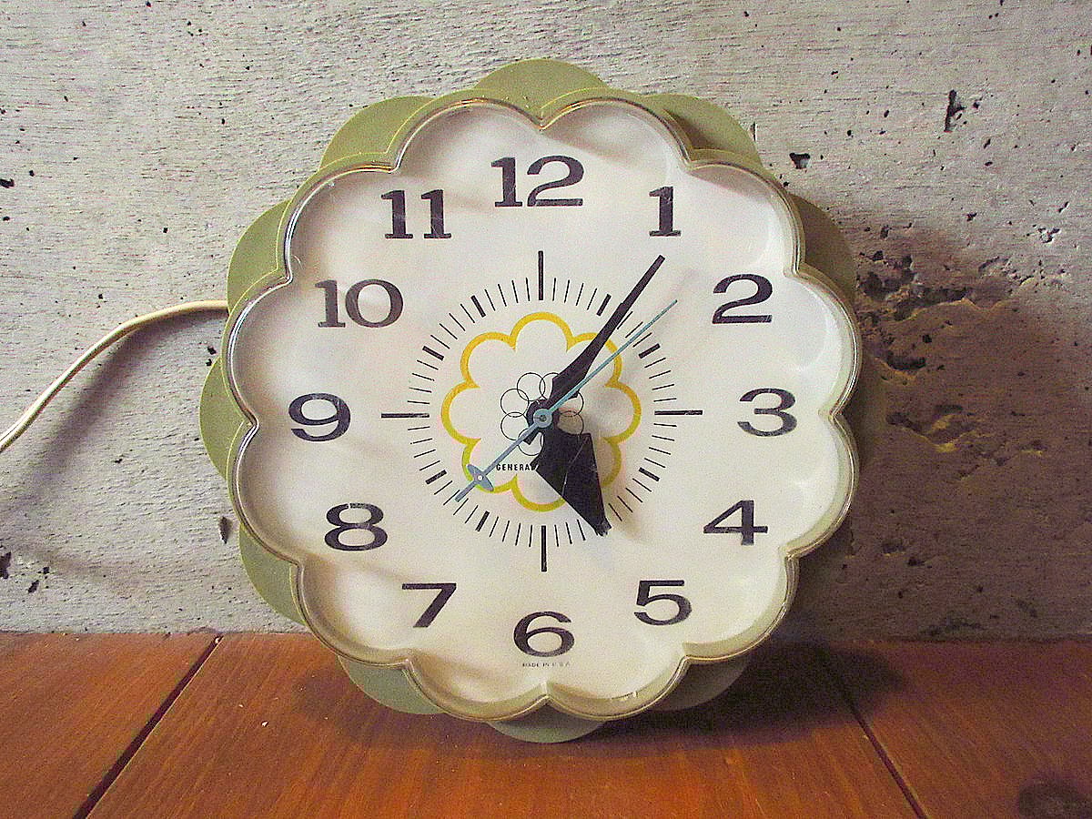 ビンテージ60's70's○GENERAL ELECTRICフラワーモチーフウォール