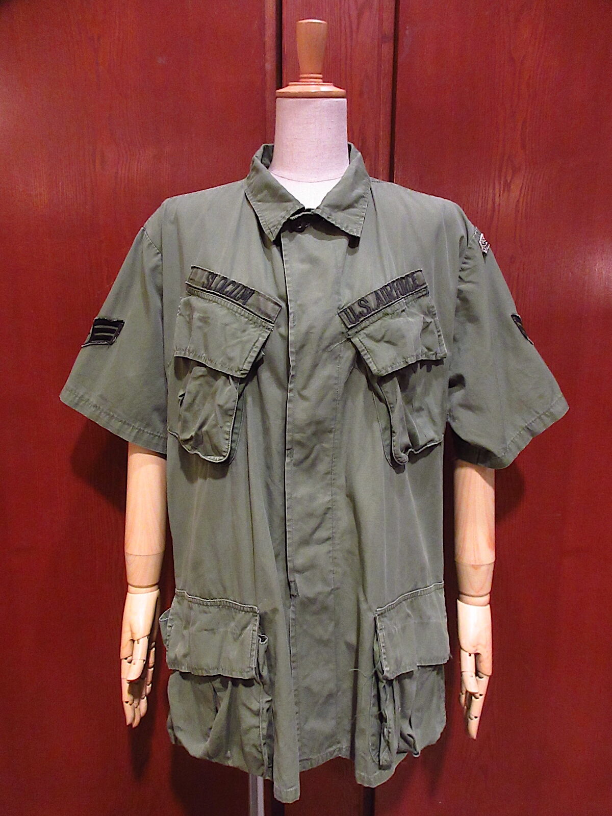 ビンテージ60's○USAF半袖ジャングルファティーグジャケット3rd size