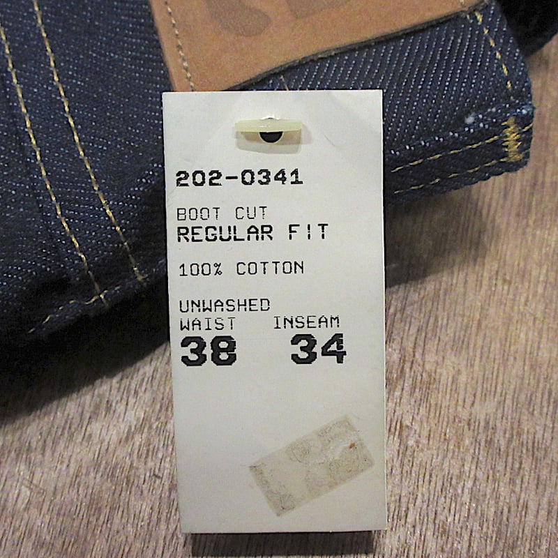 ビンテージ80's○DEADSTOCK Lee 202ブーツカットデニム表記W38L34○25