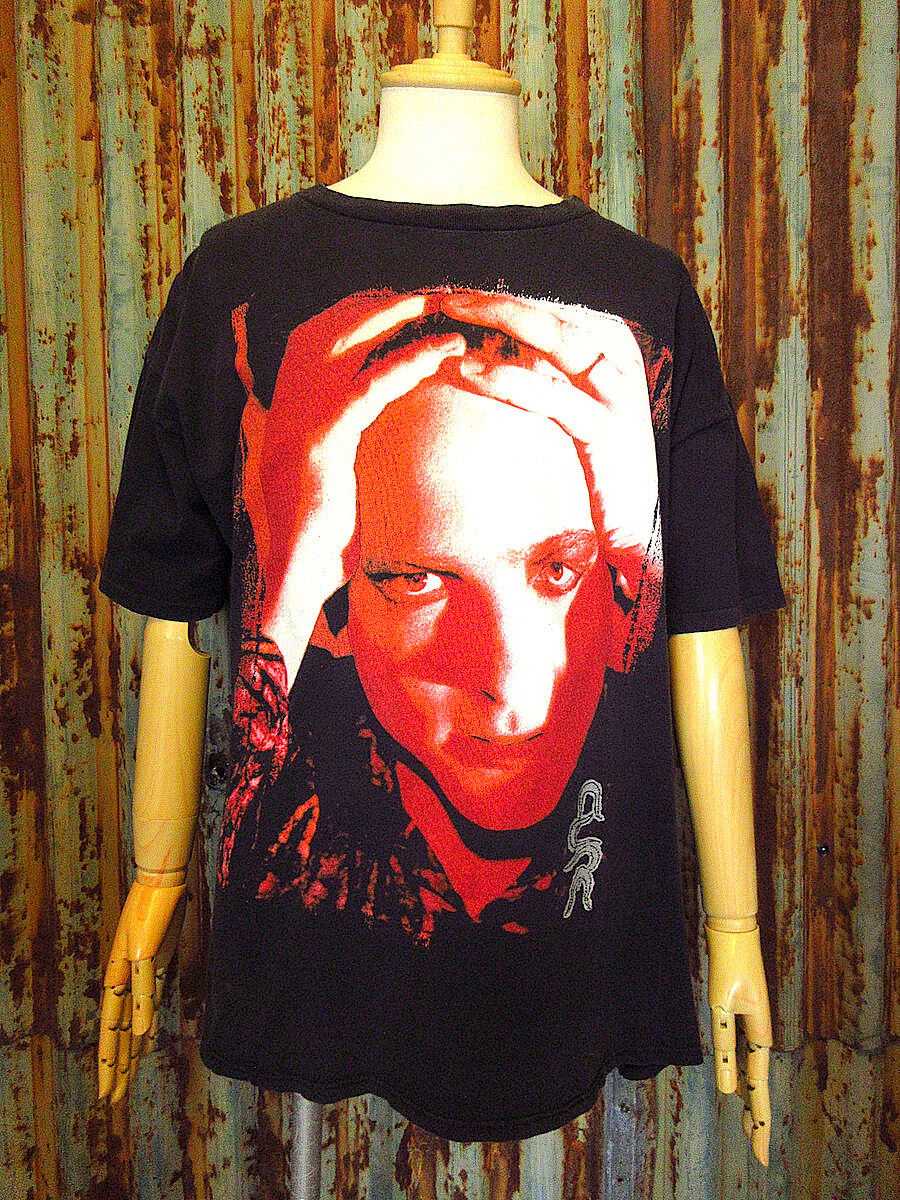 ビンテージ90’s●The Cure Wish Tour両面プリントTシャツ黒●230714k1-m-tsh-bn 1990sキュアーバンドロック古着