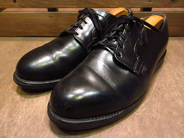ビンテージ80's○RED WINGプリント羽根タグポストマンシューズ黒 ビンテージ80's○RED WINGプリント羽根タグポストマンシューズ黒