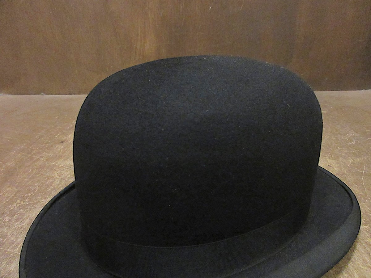ビンテージ20's30's○ボーラーハット黒○250608z6-m-ht-flt
