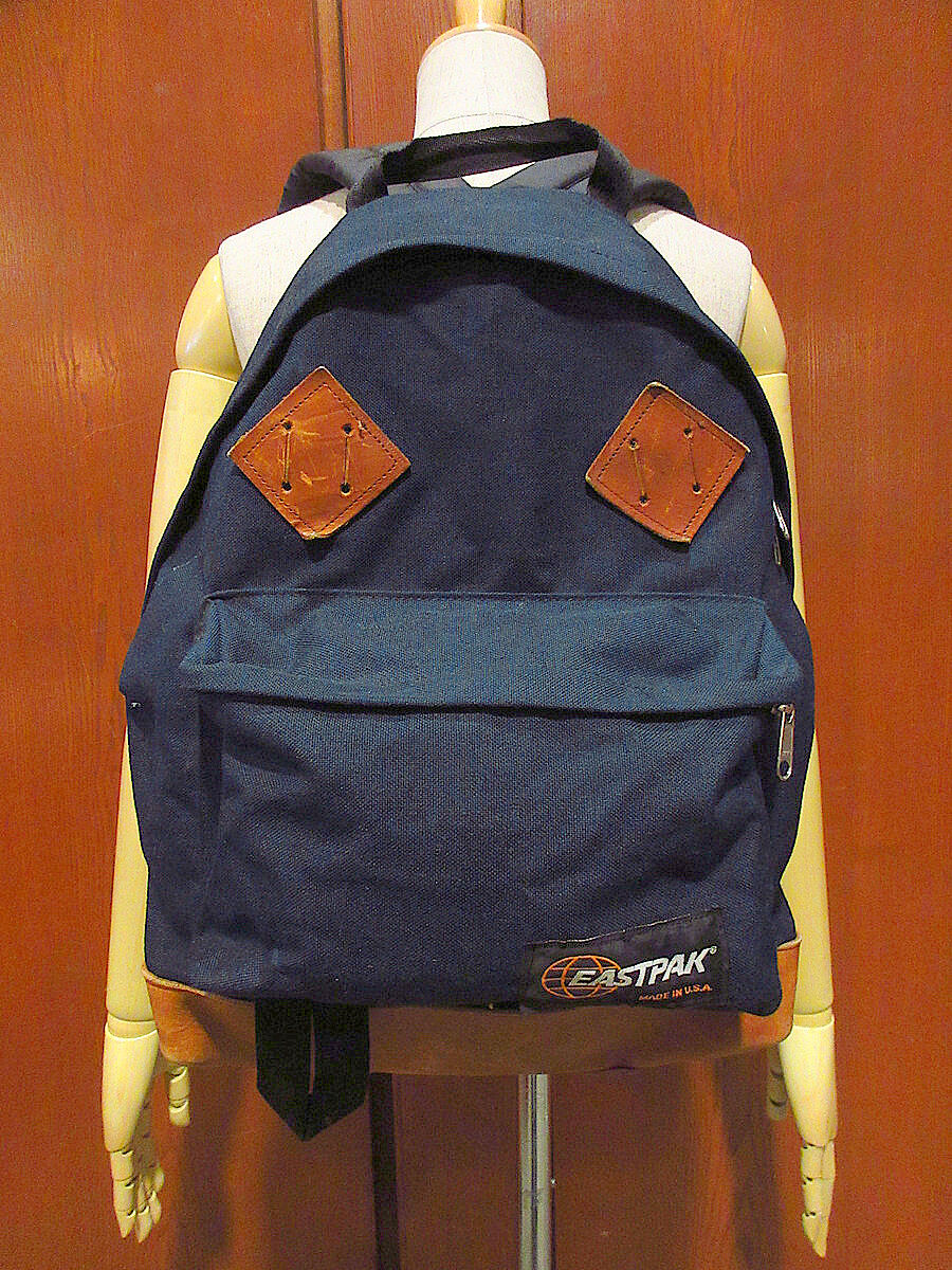 ビンテージ80's90's○MADE IN U.S.A.EASTPAKボトムレザーバックパック