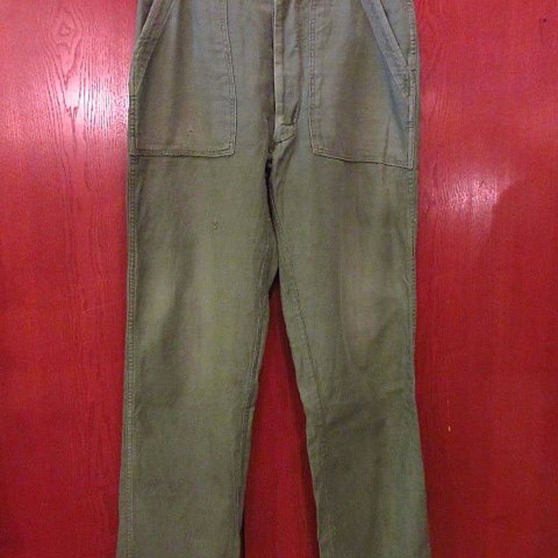 60s ビンテージ US.ARMY ミリタリー ベイカーパンツ W34 米軍 70s ビンテージ US ARMY コットン ベイカー パンツ アルミ