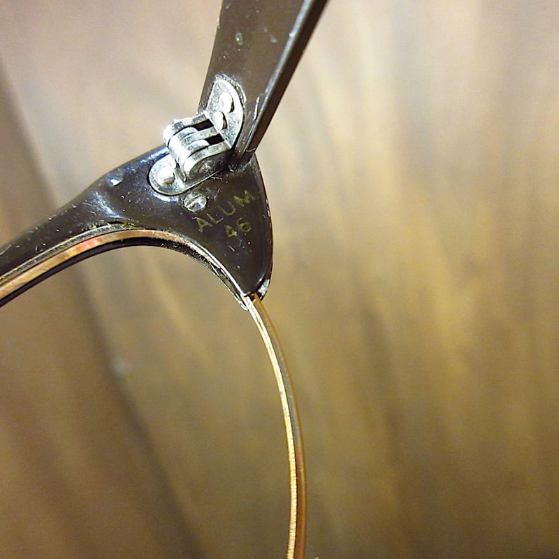 ビンテージ60's○SHURON 1/10 12KGF彫金アルミキャッツアイ眼鏡