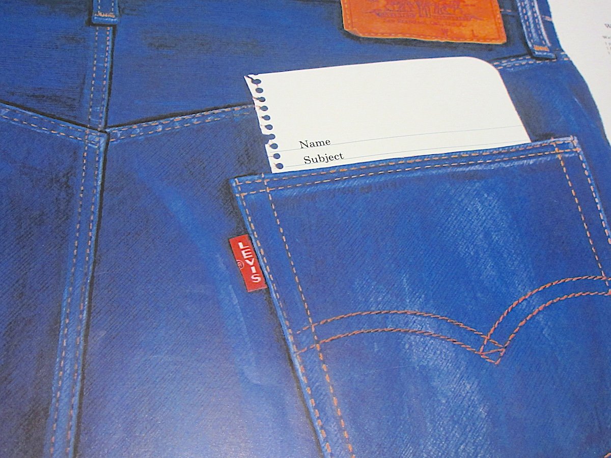 ビンテージ70's○Levi's BIG E 501アドバタイジングポスターB○260225z