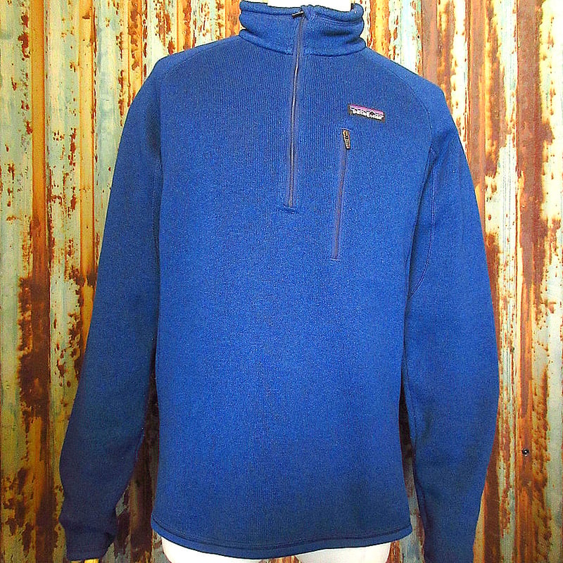 パタゴニア】ハーフジップニット フリース ウール混 ネイビー L 希少品 