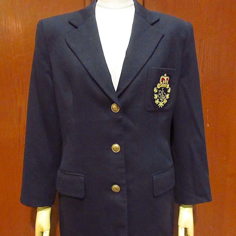 Ralph Lauren 紺ブレ 金ボタン テーラードジャケット 9号 Mサイズ POLO RALPH LAUREN ポロラルフローレン 紺ブレ ブレザー 金ボタン