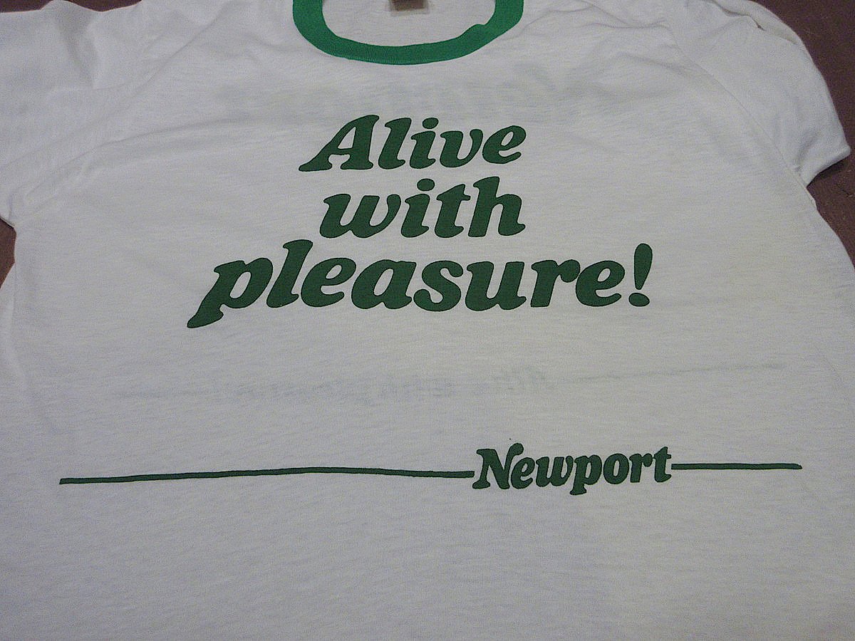 ビンテージ80's○DEADSTOCK NewportプリントリンガーTシャツsize ビンテージ80's○DEADSTOCK NewportプリントリンガーTシャツsize