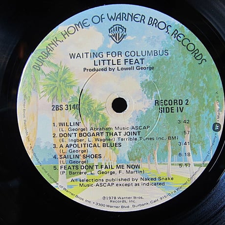 LITTLE FEAT●WAITING FOR COLUMBUS 2枚組WARNER BROS. 2BS 3140●211021t1-rcd-12-rkレコード米盤US盤米LPリトルフィート