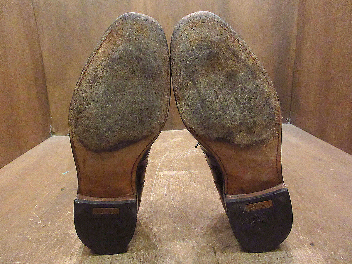 ビンテージ○BOSTONIANウィングチップシューズバーガンディsize 10 1/2