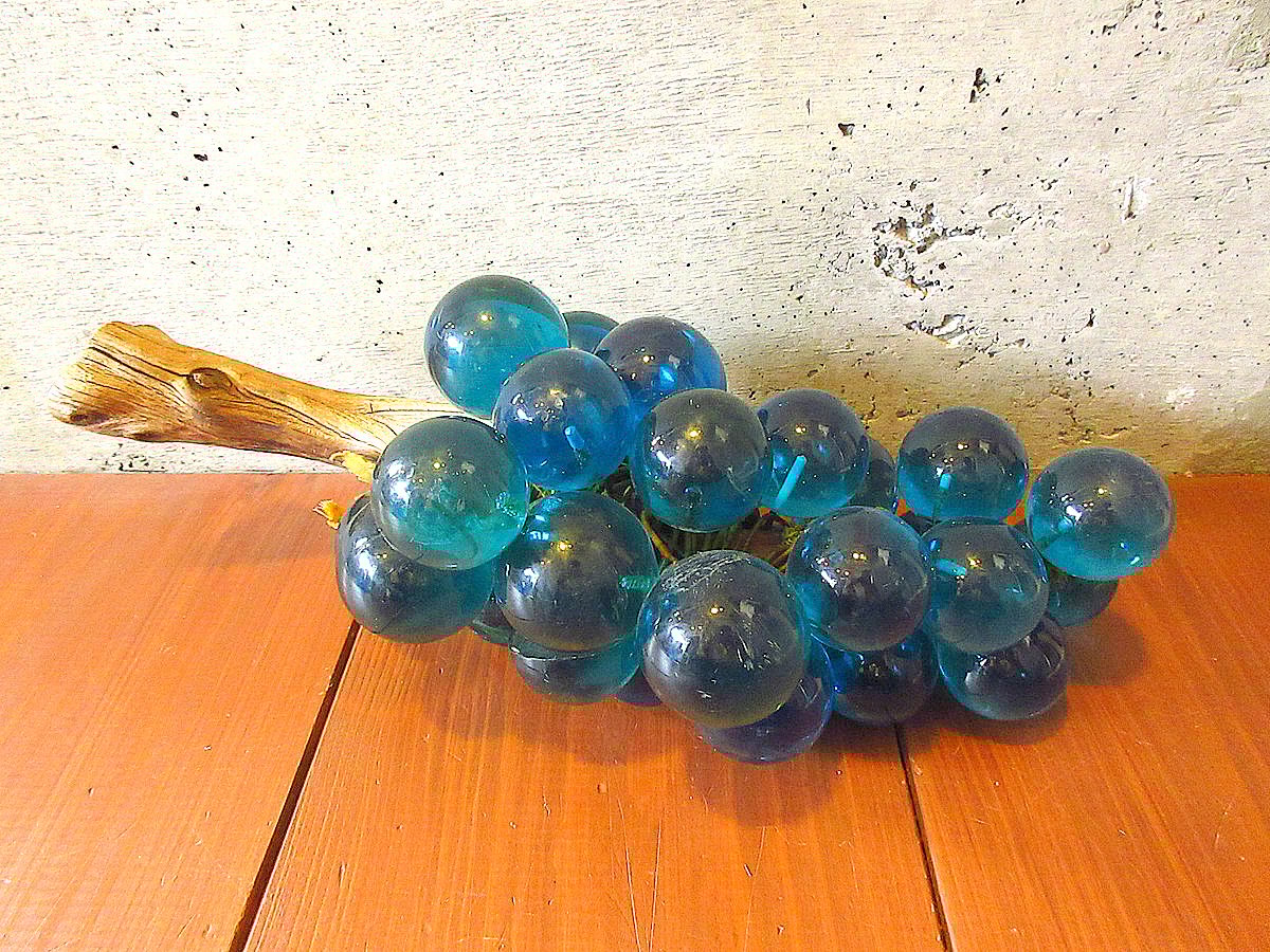 ビンテージ60's70's○ルーサイトグレープオブジェ○240319k7-obj 1960s1