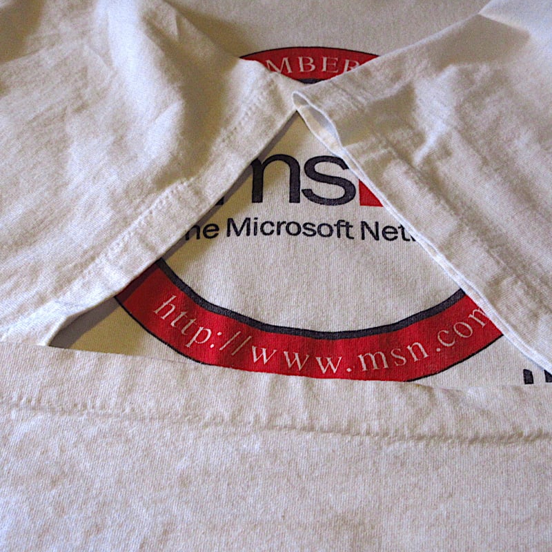 ビンテージ90's○Microsoft msn.プリントTシャツ白size XL○250627