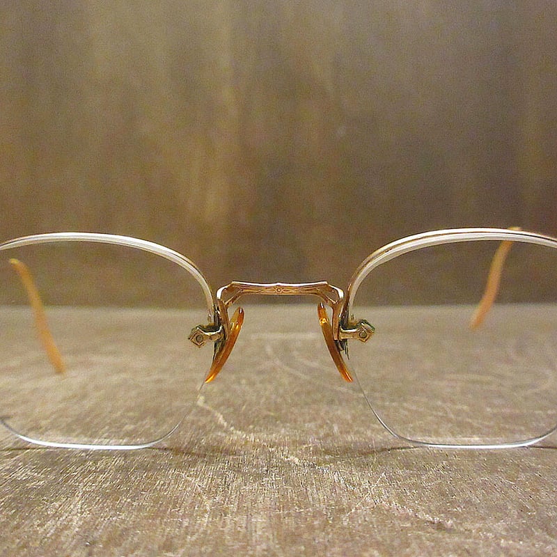 30〜40s vintage American optical リムレス 金張り-