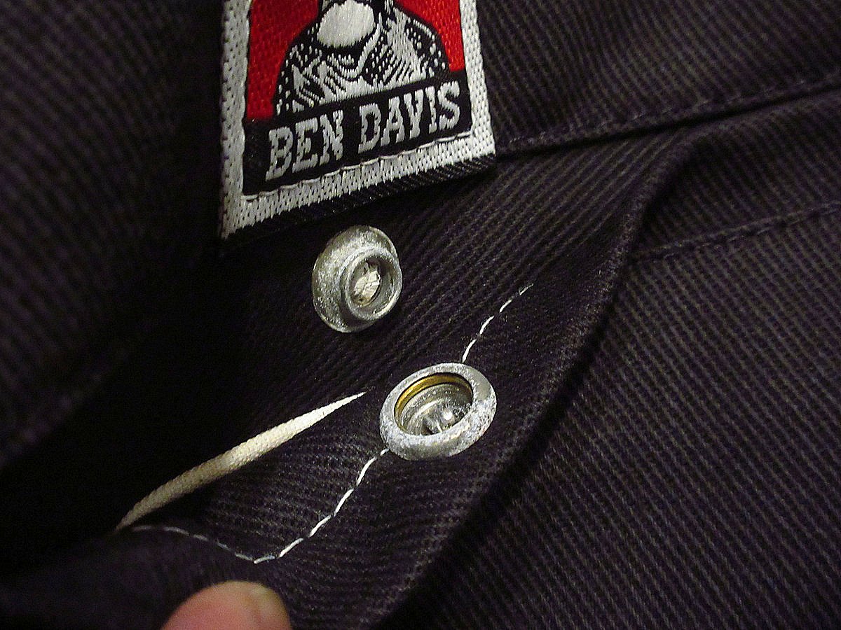ビンテージ90's○DEADSTOCK BEN DAVISコットンワークパンツ黒 ビンテージ90's○DEADSTOCK BEN DAVISコットンワークパンツ黒