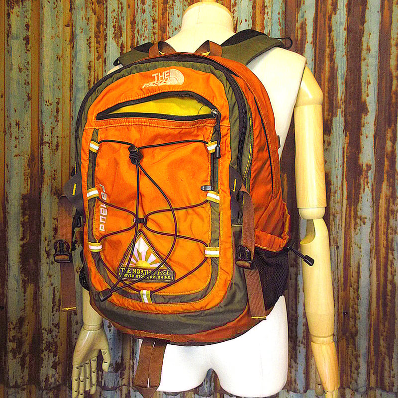 THE NORTH FACEナイロンバックパックオレンジ○240608k7-bag-bp THE NORTH FACEナイロンバックパックオレンジ○240608k7-bag-bp