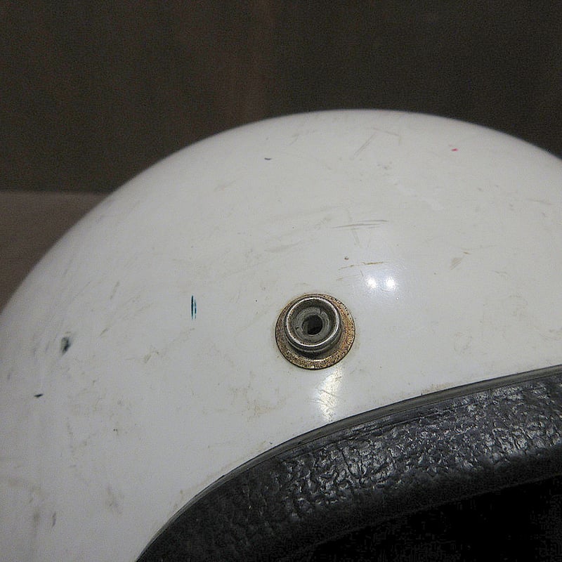 ビンテージ60's70's○ジェットヘルメット白○250527j8-hlmtバイク用品
