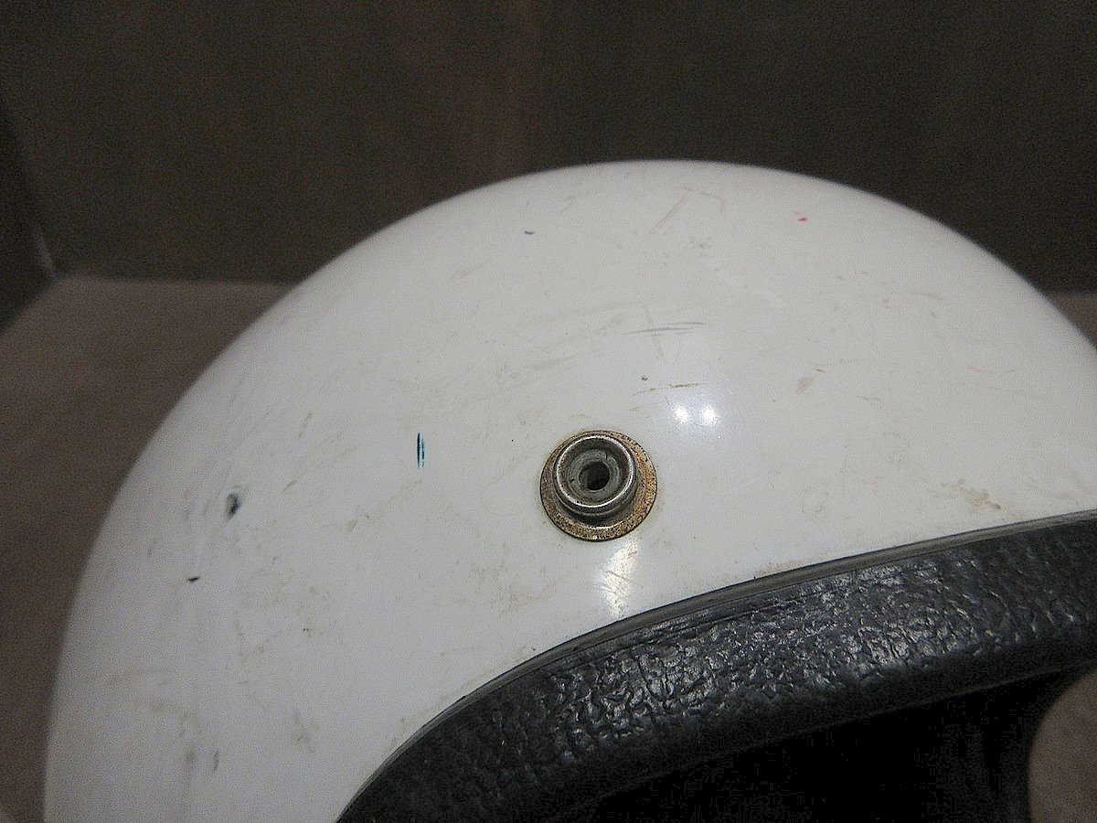 ビンテージ60's70's○ジェットヘルメット白○250527j8-hlmtバイク用品