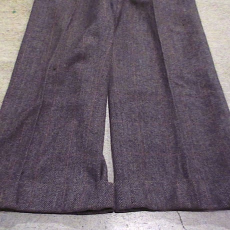 ビンテージ30's40's●ベルト付きツイードスラックス実寸W74cm●250210m3-m-pnt-slc-w29パンツボトムスメンズ古着