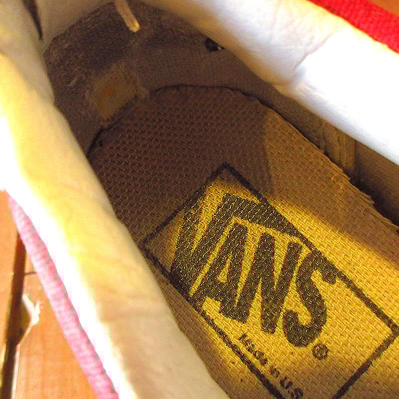 ビンテージ90's○VANSキャンバススニーカー赤実寸23cm○231208k7 ビンテージ90's○VANSキャンバススニーカー赤実寸23cm○231208k7