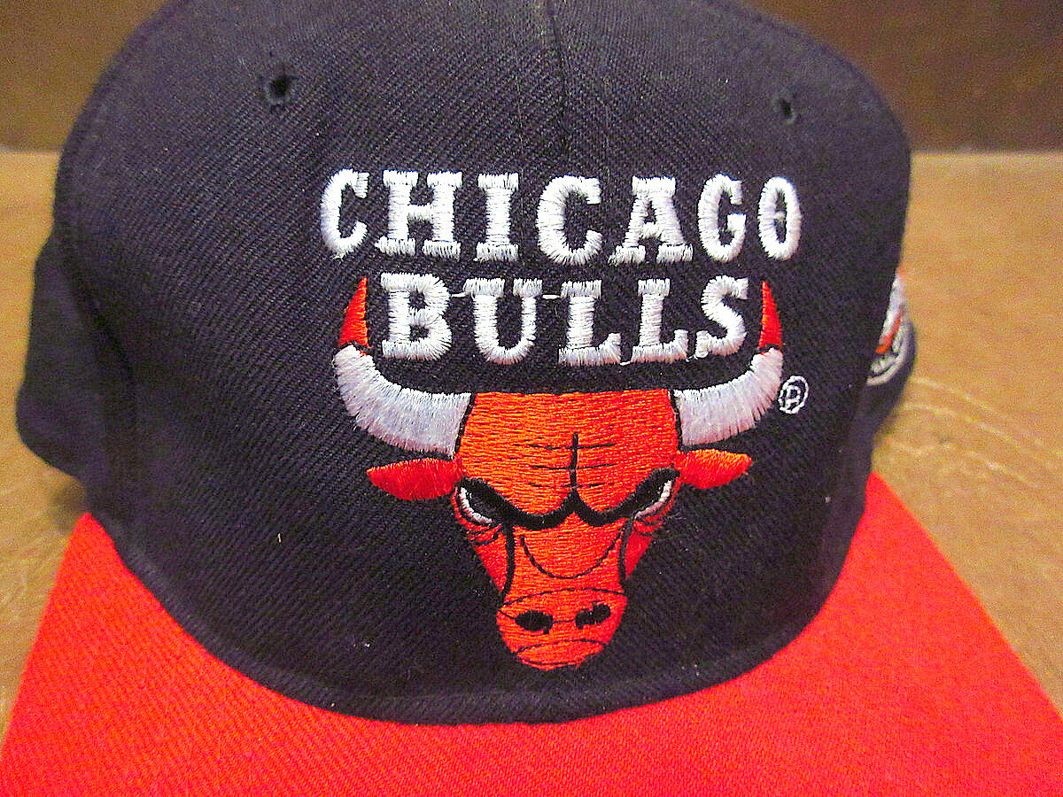 ビンテージ○STARTER NBA CHICAGO BULLS 6パネルウールキャップsize