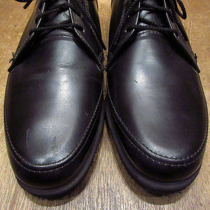 ビンテージ70's80's○DEADSTOCK WOLVERINEレザーポストマンシューズ黒s...