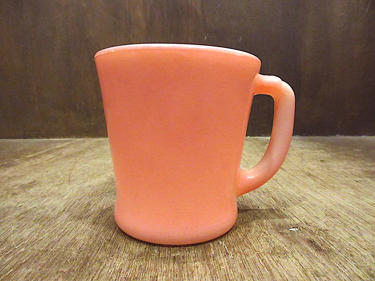 ビンテージ○Fire King Dハンドルマグピンク○260217n6-frk