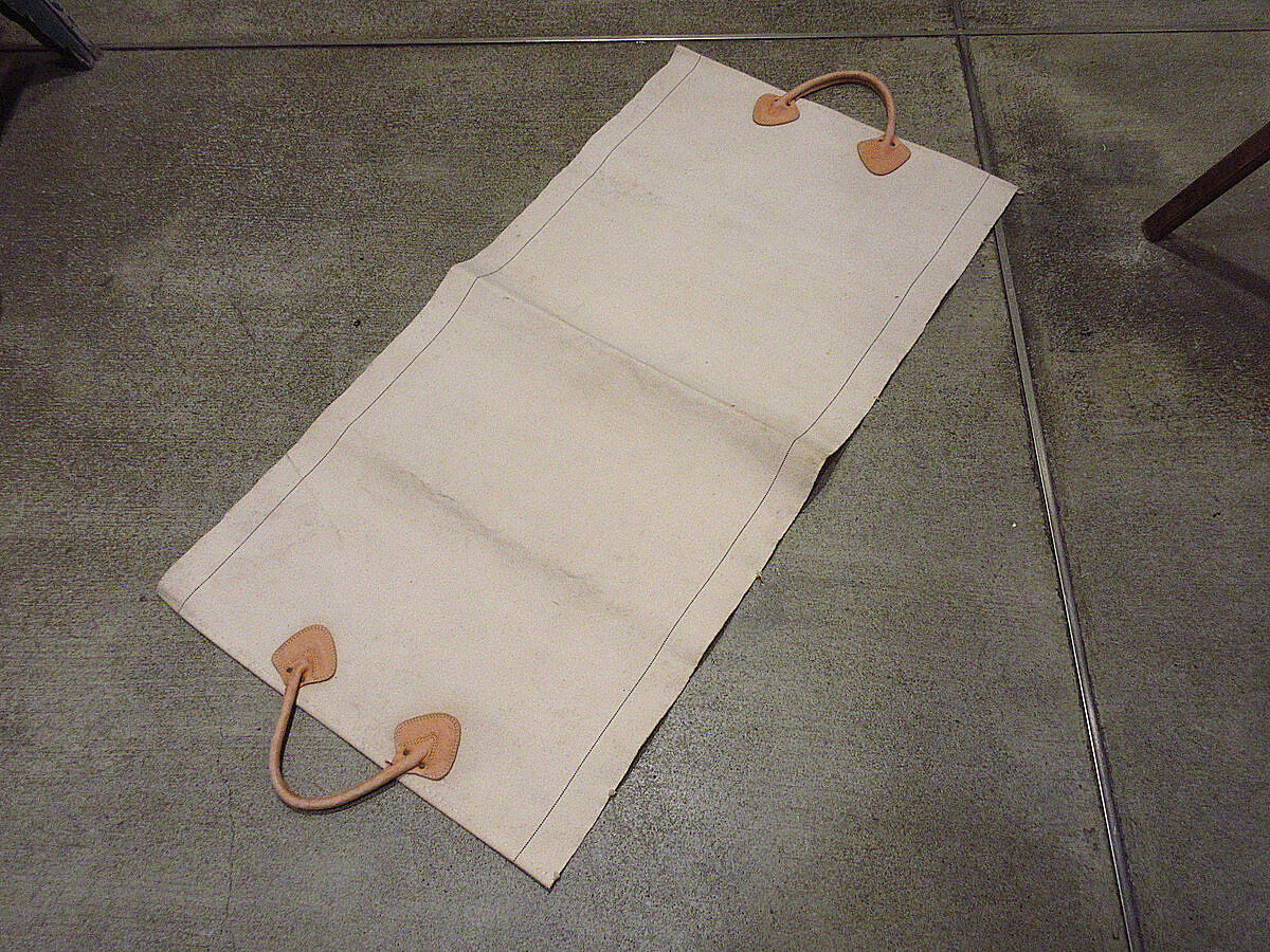 ビンテージ80's○L.L.Beanレザーハンドルキャンバスログキャリー