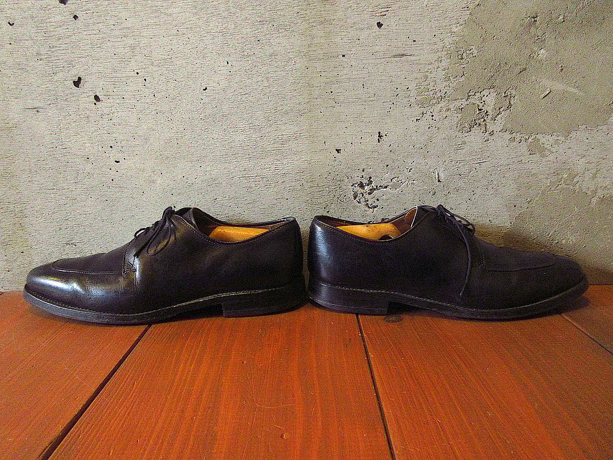 ビンテージ○Allen Edmonds Uチップシューズ黒size 8E○240302k4 ビンテージ○Allen Edmonds Uチップシューズ黒size 8E○240302k4