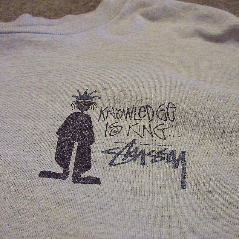ビンテージ90's○Stussy KNOWLEDGE IS KING!!シャドーマン