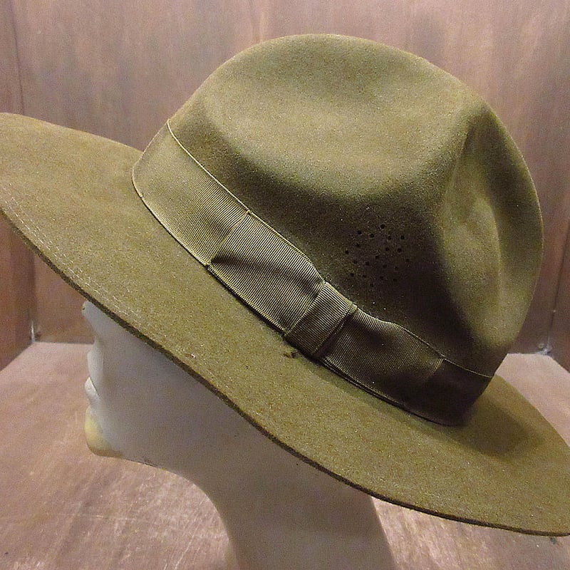 60s STETSON ステットソン　プレミアムビーバーキャンペーンハット STETSON(ステットソン) ビーバー フエルト中折れ帽 ハット