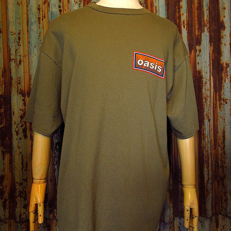ビンテージ90's○oasisロゴプリントTシャツsize XL○230613k1-m