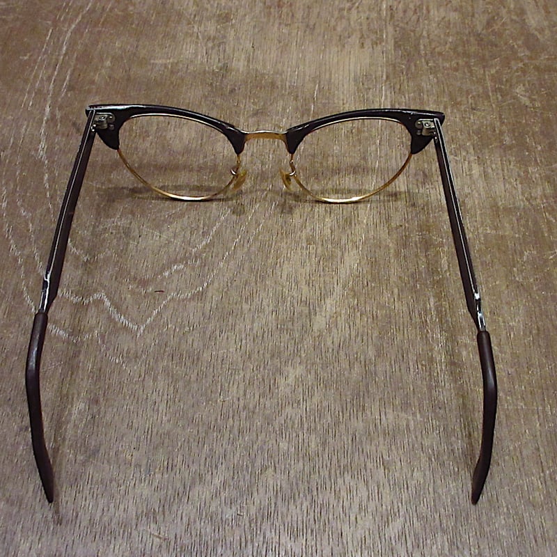 【ベロン】高さ143cm 　シェルシェイド　骨董品　ビンテージ ビンテージ60's○SHURON 1/10 12KGF彫金アルミキャッツアイ眼鏡