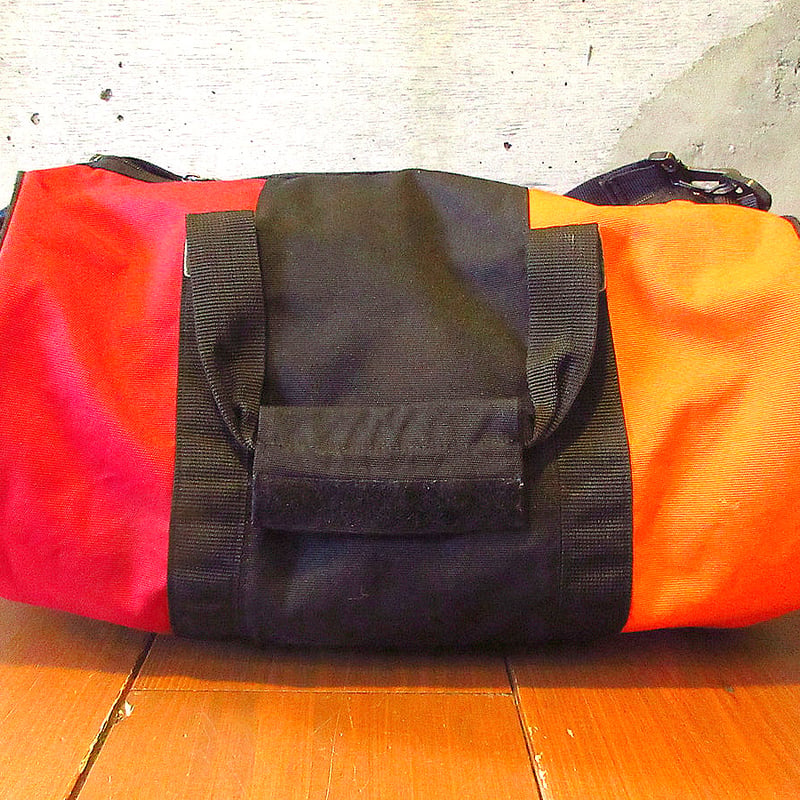 90s Nike ミニボストンバッグ ベージュ/オレンジ ビンテージ90's○NIKE Urban Jungleナイロンボストンバッグ○240910k5