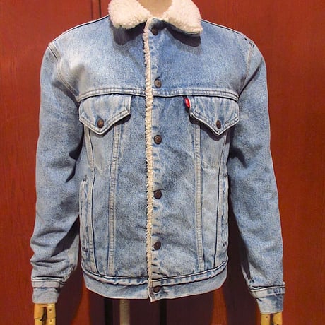 ビンテージ80's●Levi’s裏地ボアデニムジャケットsize 36R●211212r3-m-jk-dnm古着リーバイスアウタージージャンメンズ