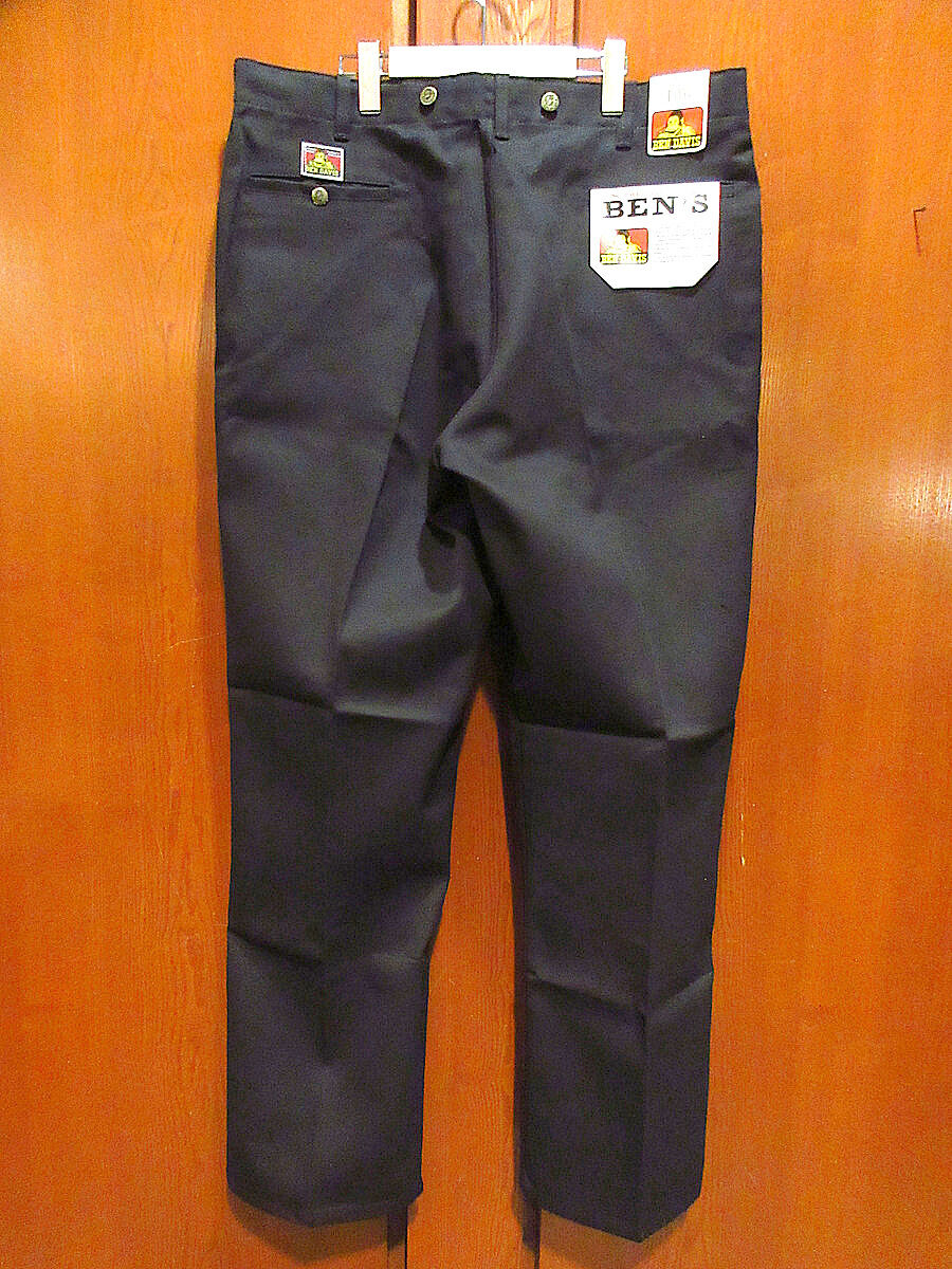 ビンテージ90's○DEADSTOCK BEN DAVISワークパンツ黒表記W40 L34○2
